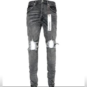 Purple Brand grey blowout jeans